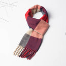 Women Scarf Fringed Plaid Long Tartan Shawls and Wraps Gift for Women Girl