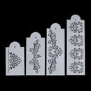 4X Flower Cake Cookie Fondant Side Baking Stencil Wedding Decor Mold Tool