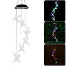 Solar Wind Chime Lamps Color Changing Hummingbird Pendant Lights Garden Decor