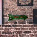 Home Weatherproof Retro Chic Arrowhead Sign Iron Painting Wall Drawing Templates