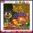 5D Diamond Painting Kit Fruit Flowers Full Round Drill Rhinestone DIY Wall Arts