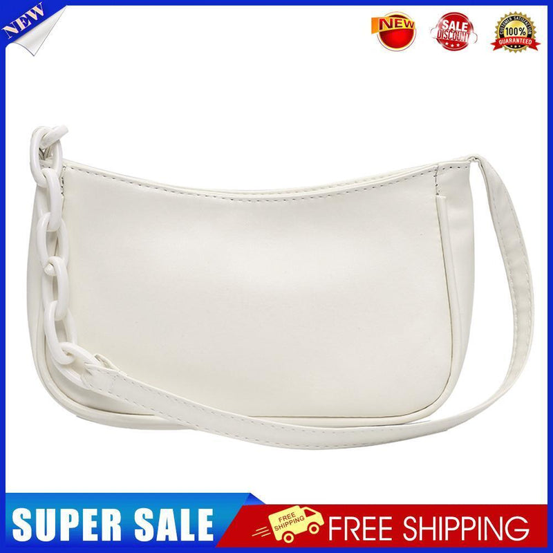 Pure Soft Leather Women Handbag Small Underarm Shoulder Totes Bag (Beige)