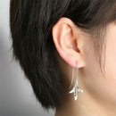Korea Jewelry Drop Earrings Crack Shell Flower Petal Earrings Dangle Stud