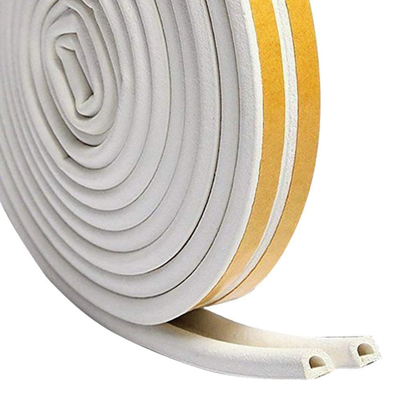 10pc Self-adhesive Soundproofing Anti Collision Window Seal Strip 10m Black