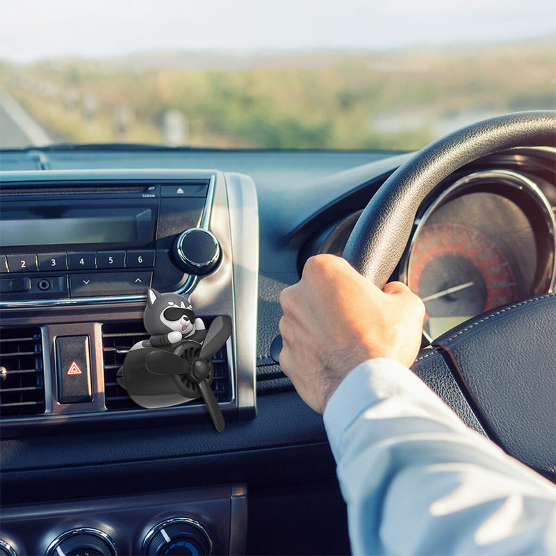 Car Air Freshener - Air Outlet Vent Aromatherapy Diffuser Ornaments (Black)