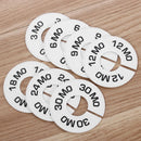 Ring clothing size dividers Round Hangers hanging organizer Baby clothes