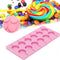 12 Round shape Baking Silicone Lollipop Mold Tray Candy Chocolate Sweet W3Y1