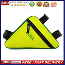 Triangle Cycling Front Tube Frame Pouch Bag Holder Saddle(Yellow+Green)