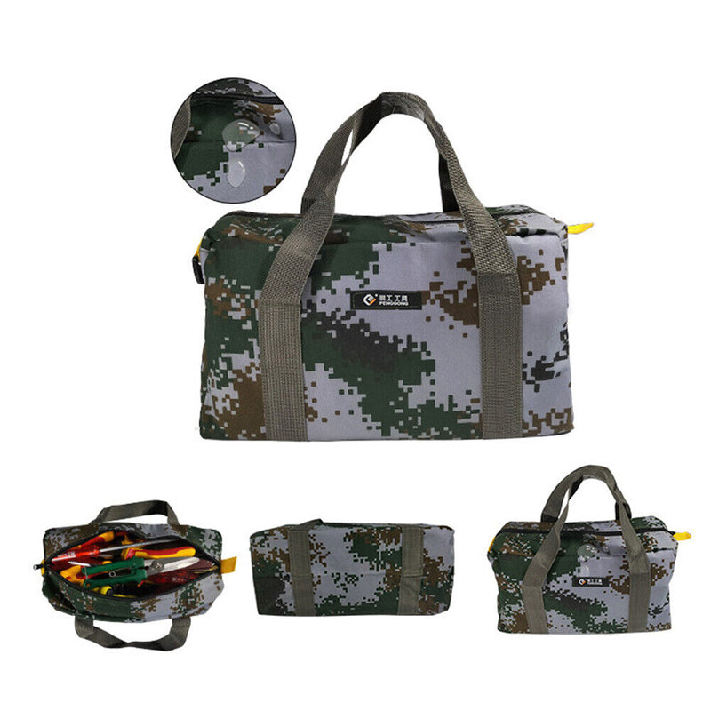 Tool Bag Camouflage Canvas Electrician Toolkit Waterproof Pouch (18 in) Newly