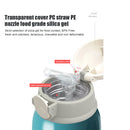 550ml Cartoon Cute Straw Drinking Cup Stainless Steel Insulation Water Bottle