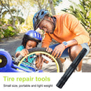 Bike Tyre Puncture Tools Kit Tubeless Tire Repair Rubber Strip (Black) Newly