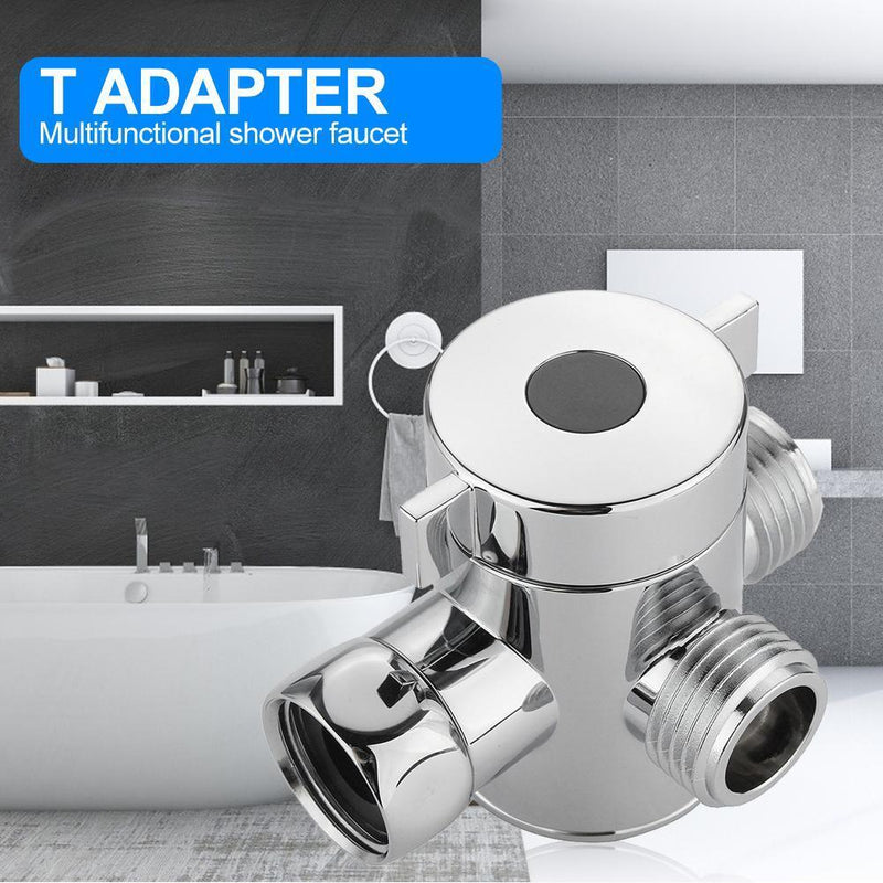 3 Way Shower Head Diverter G1/2 Three Function Switch T-Adapter Connector