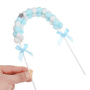 Wedding DIY Baby Shower Cloud Balloon Cake Topper Pompom Cloud Cake Flags