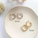 Punk Twist-shaped Earrings Round Hoop Earrings Circle Earrings Drop Dangle Stud