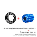 TOOPRE 2pcs MTB Bike Crank Cover Screw M20 BB Fixing Bolt with Tool (Black)