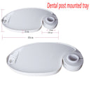 White Plastic Dental Post Mounted Tray For Dental Unit Lab Chair 40*24*2 cm