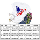 Independence Day Print Eagle Tea T-Shirt (White XL)