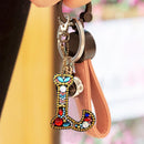DIY Key Chain Diamond Painting Letters Women Bag Keyring Pendant Gift (L) Newly