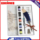 Crystal Fountain Dip Pen Feather Set Starry Sky Writing Ink Quill Pen Stationery