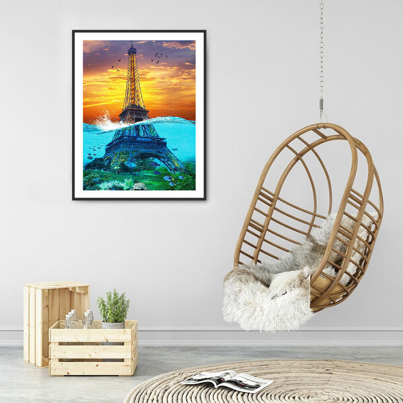 5D Tower Mosaic Diamond Painting Drawing Full Round Drill DIY Art Handcraft Kit