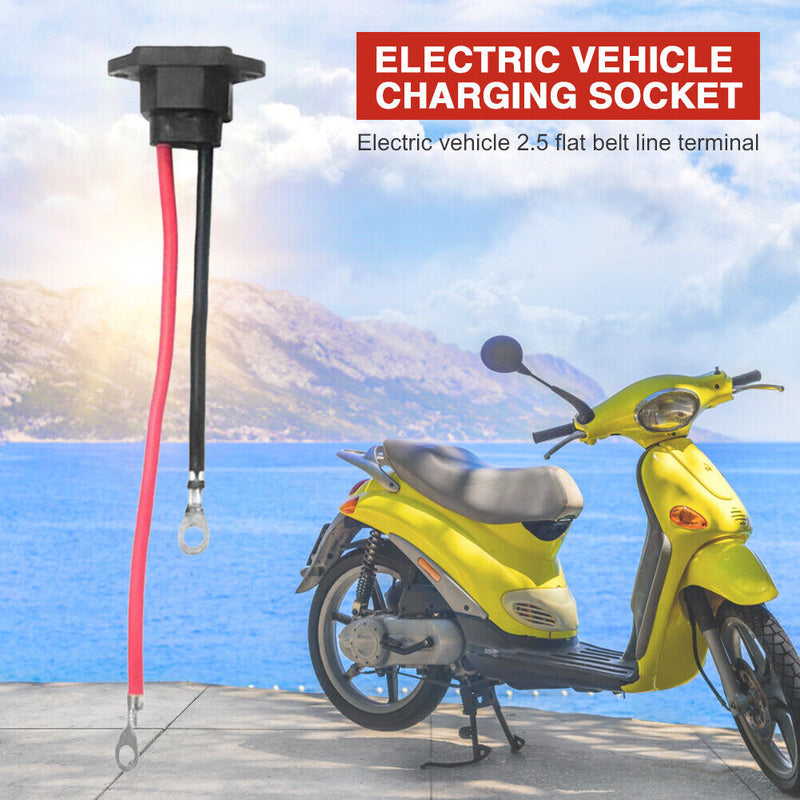 Electric Scooter Vehicle Charging Socket E-bike Plug Cable Wire Connector  Newly