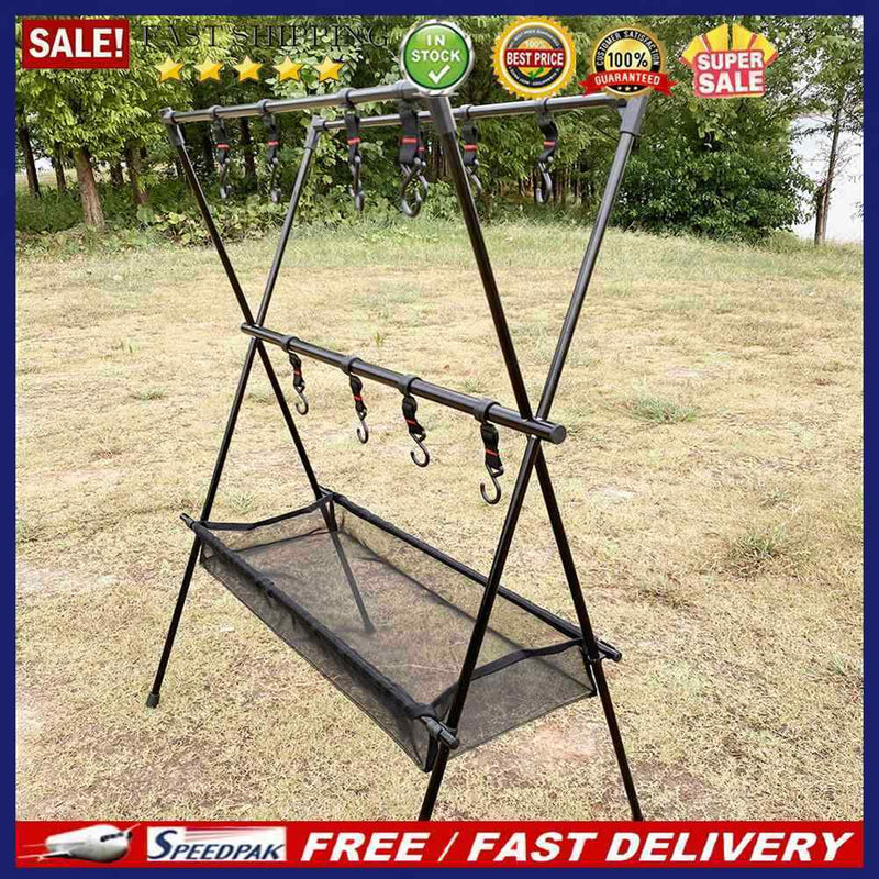 Camping Hanging Rack Aluminum Alloy Tripod Hanger Rack Foldable Hiking Equipment