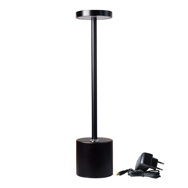 Simple Desk Lamp 3-Gear Touch Dimmable Eye Protection Night Light (Black) Newly