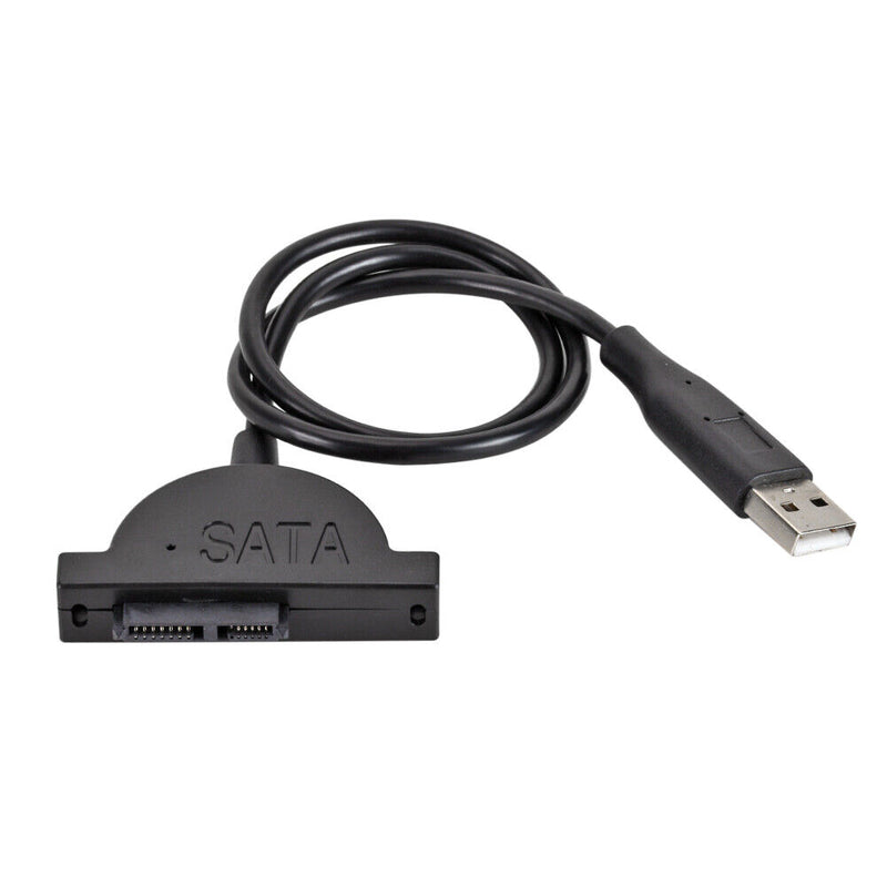 USB 2.0 SATA Optical Drive Cable 7+6 Pin Adapter for Laptop CD-ROM CD DVD
