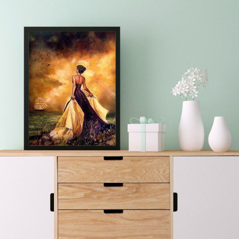 5D DIY American Woman Full Round Drill Diamond Painting Kit Rhinestone