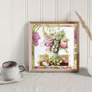 Full Square Diamond Painting Kits Flowers In Frame Mosaic Wall Picture (ZQF8930)