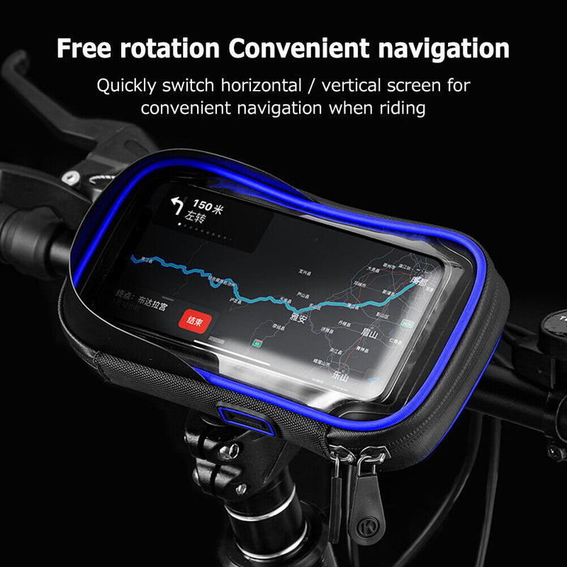 #A Waterproof Touch Screen Bags Bike Head Tube Handlebar Phone Case Holder Pouch