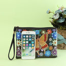 DIY Butterfly Special Shaped Diamond Painting Novelty Wristlet Bags Women Wallet