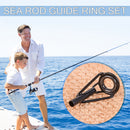 80pcs/Box Fishing Rod Guide Tip Multi-Size Sea Rods Guide Ring Fishing Tools