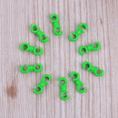 10pcs Bike Bicycle Brake Gear Cable S Style Clips House Hose Guide(Green)
