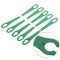 200pcs Plastic Cutter Blades for Grass Brushcutter Replacement Part (Green)
