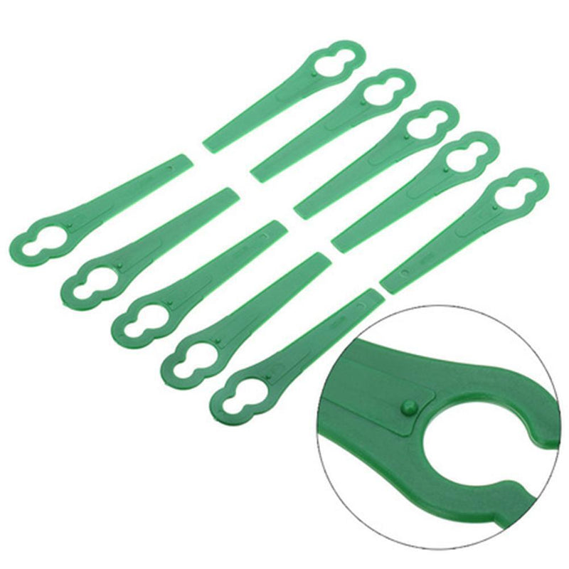 200pcs Plastic Cutter Blades for Grass Brushcutter Replacement Part (Green)
