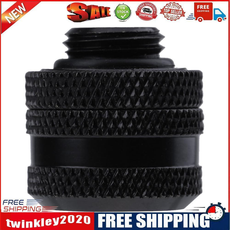 G1/4 Brass Connector for 14mm OD PC Water Cooling System Tubes(Black)