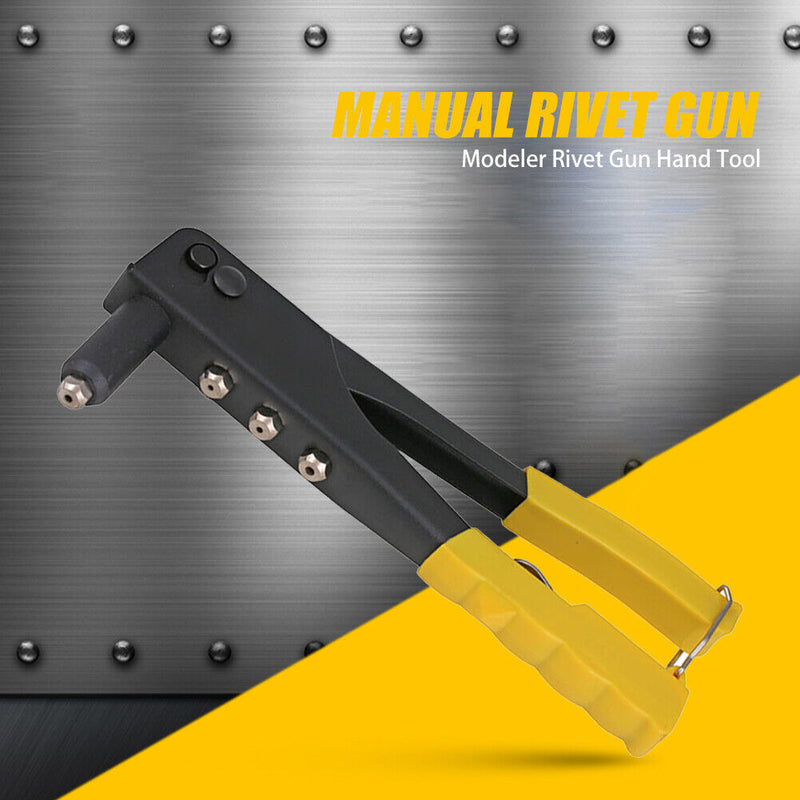 Anti-slip Handle Rivet Gun Manual Riveting Drill Woodworking Repair Tool Newly