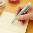 Multi-color 6 in1 Color Ballpoint Pen Ball Point Pens Kids Supply P5X5 N0X0