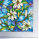 45cm*100cm Orchid Window Film Stained Glass Home Privacy DIY Decoration Newly