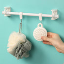 Nail Free Adjustable Shelf Adhesive Round Hook Hanging Rack Curtain Rod Holder