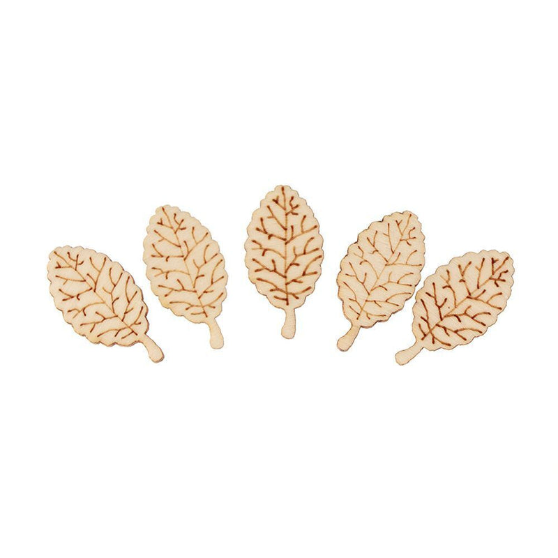 Decoration Mixed Wooden Craft Scrapbooking Squirrel Leaves Shape Mushroom