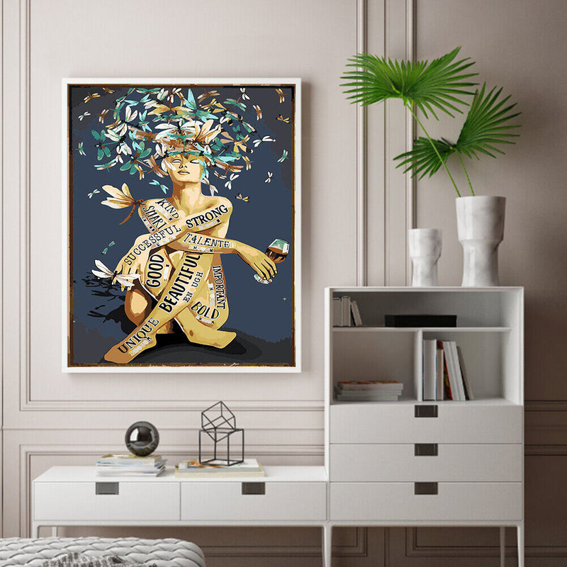 Tattoo Girl Oil Paint By Numbers DIY Acrylic Painting Drawing Picture for Adu