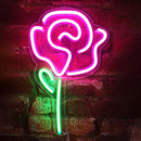 USB Powered Neon Sign Light Acrylic LED Wall Hanging Lamp Decor (Rose) Newly