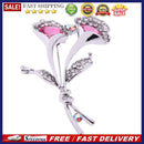 Alloy Bouquet with Diamond Dinner Party Brooch 30*61mm (Pink)