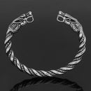 Neutral Retro Twisted Woven Street All-Match Handmade Opening Bangle Bracelet