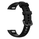 Silicone Wrist Strap Band w/Steel Buckle for Huawei Honor Band 5/4 (White)