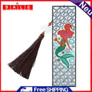 DIY Special Shaped Diamond Painting Leather Bookmark Tassel Fishtail Beauty Gift