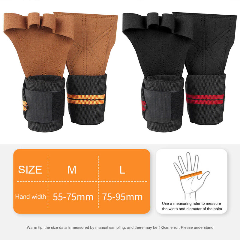 Anti-Skid Weightlifting Hand Guard Gloves Dumbbell Pull Up Grip Hand Protector