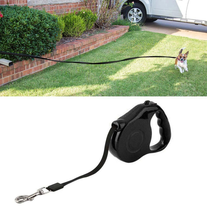5m Retractable Pet Leash Traction Rope Walking Lead for Dogs Cat(Black)